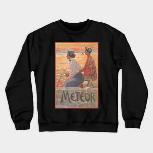 Meteor Bicycles - Vintage Bicycle Poster from 1900 Crewneck Sweatshirt